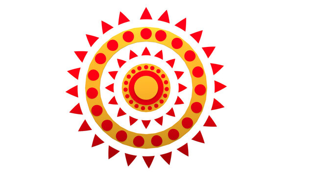 Durga Puja Decorative Element PNG