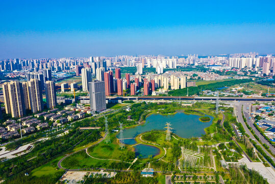 Xiangyang City Aerial Panorama - Urban and Ecological Integration