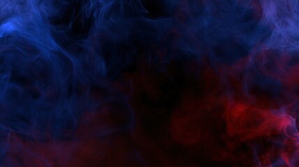 Fototapeta premium Smoke swirls in shades of blue and red creating a dynamic scene