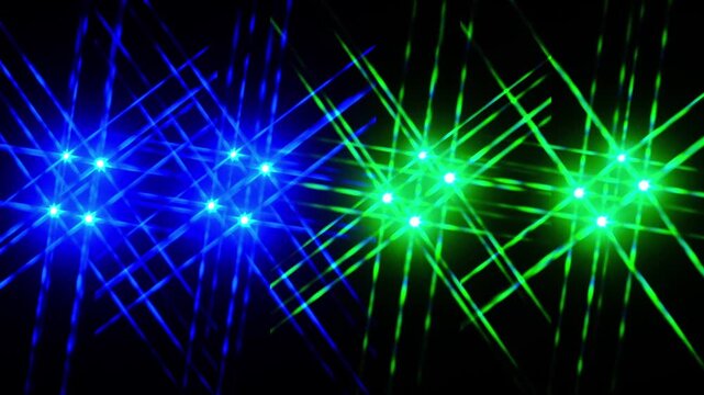 a bright starburst effect with colorful lens flares, often created by photographing a strong light source directly