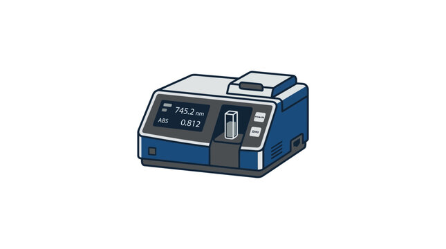 Spectrophotometer Device Isolated Transparent Background Science Lab Equipment