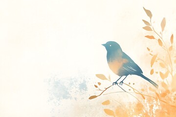 Fototapeta premium Serene bird on a branch