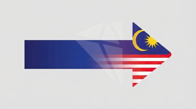 Malaysia Flag Arrow Design &ndash; Patriotic Malaysian National Symbol