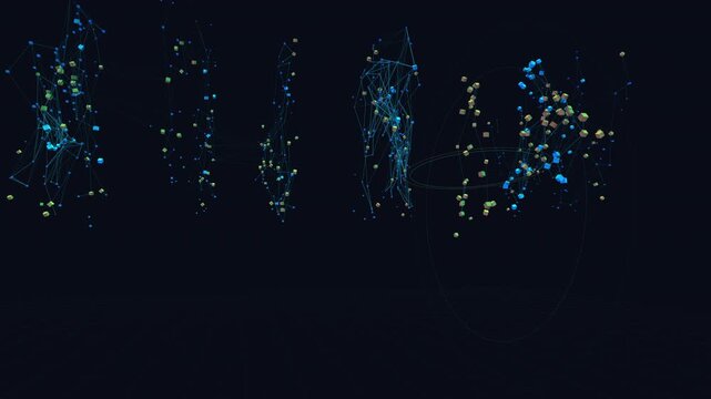 Neural data lattice with connected nodes in a seamless loop