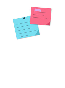 Two sticky notes with blank checklist and reminder on desk