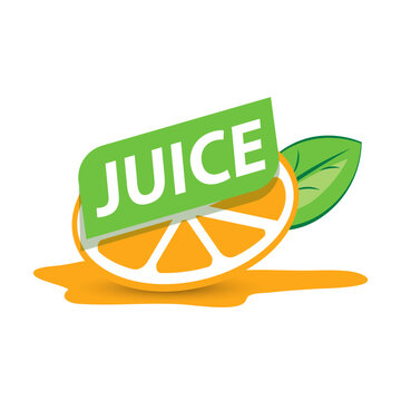 Fresh orange juice logo design