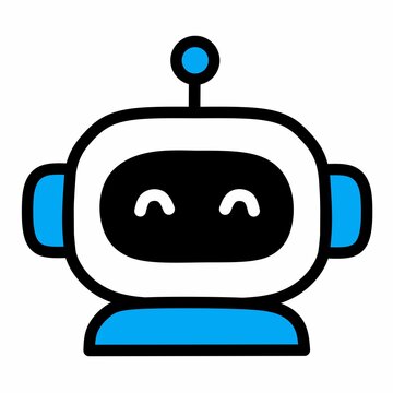 Smiley cartoon robot vector AI 