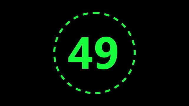 0-50 glowing upload completed animation on a black background. countdown 0 to 50 number animation. loading bar 0 to 50 animation