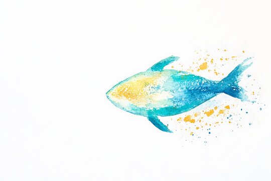 Vibrant blue fish splash