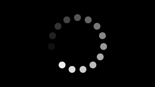 oading wheel animation - Animated spinning load icon with alpha layer transparent background. Loading circle icon animation