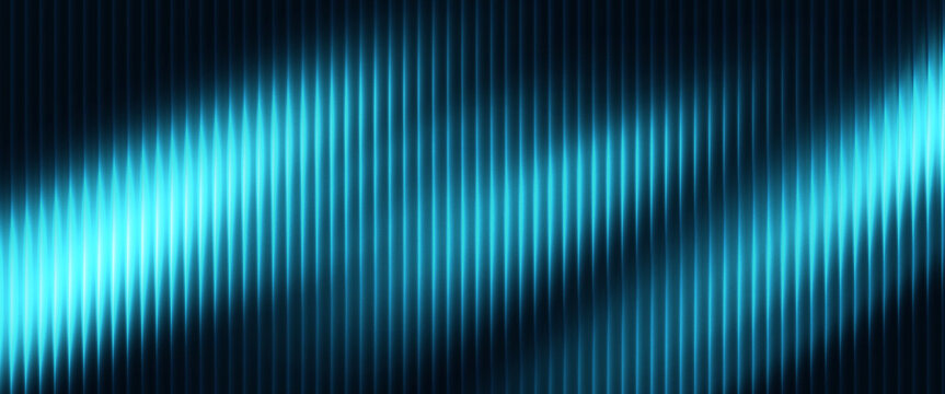 Blue Cyan Fractal Glass Texture Background with Vertical Glowing Light Streaks, Luminous Wave Curves, Dark Gradient Depth for Posters, Wallpapers, Covers, Banners, and Digital Design