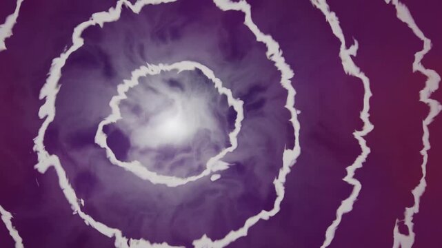 Abstract purple concentric circles animation background loop 4K