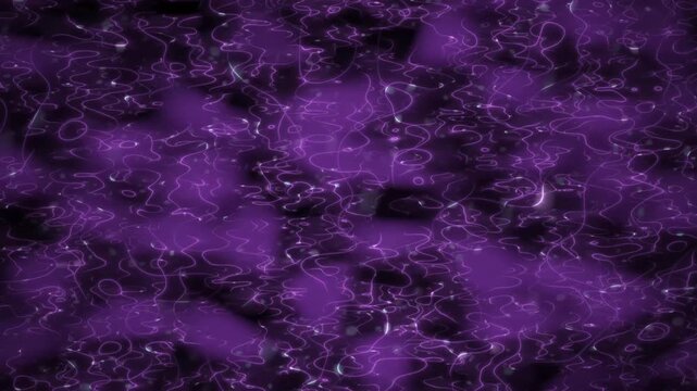Purple abstract energy background with glowing luminous motion particles line 4K loop