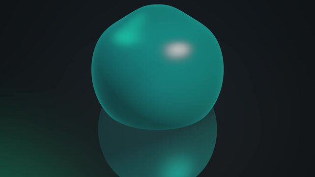 Abstract 3D liquid metaball shape morphing background animation loop