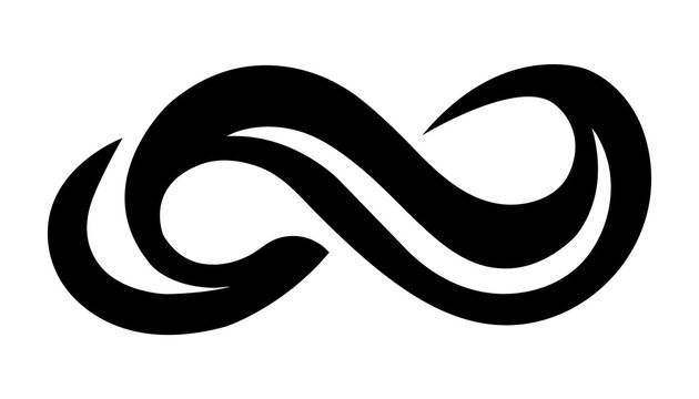 Om Symbol Vector Icon on White Background, Spiritual Sign and Sacred Symbol Illustration, Black Silhouette Design for Logo, Tattoo, Pattern, Art and Decorative Concepts