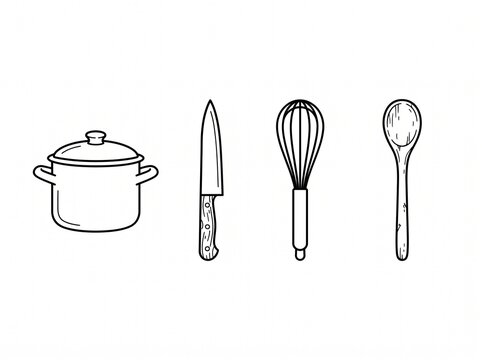 set of kitchen tools