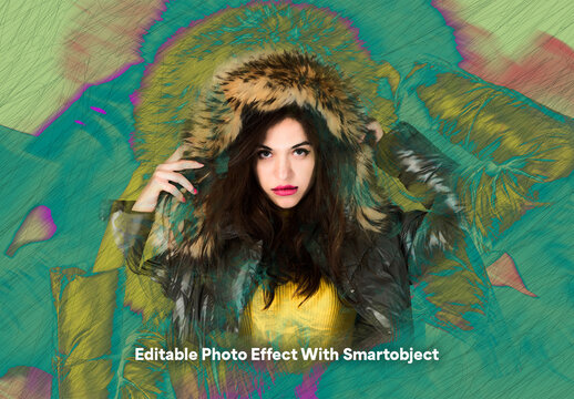 Creative Double Exposure Photo Effect Template with Editable Smart Object