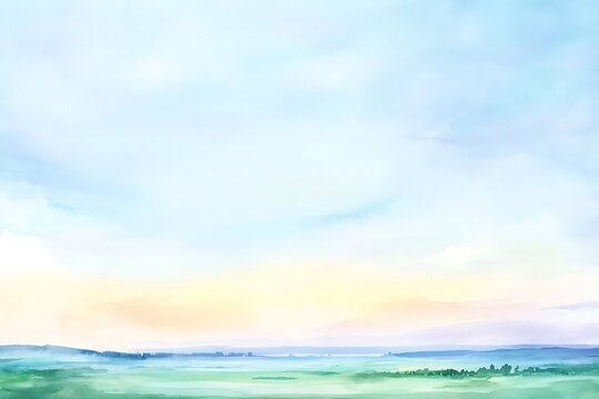 Serene sunset over rolling hills