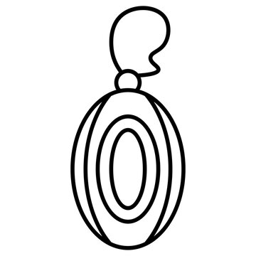 Wooden Amulet Line Icon Style