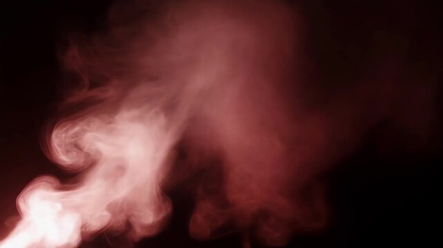 Abstract dark background with soft pink and red light streaks