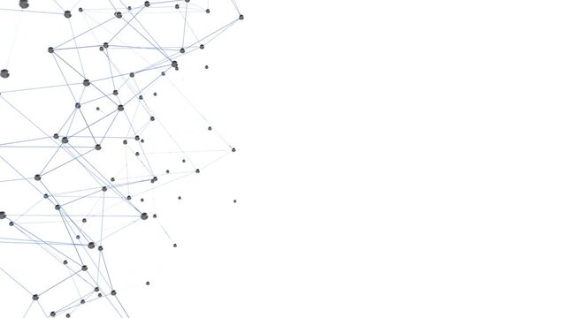 Dots lines Ai technology Concept of artificial intelligence. bg seamless looped animation 4k