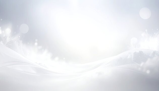 Ethereal light background with soft bokeh and subtle organic forms.
