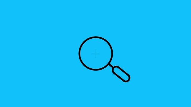 Animated Magnifying Glass With Plus Symbol For Zoom In Search Inspection Enlargement Discovery And Digital Interface Navigation On Green Background