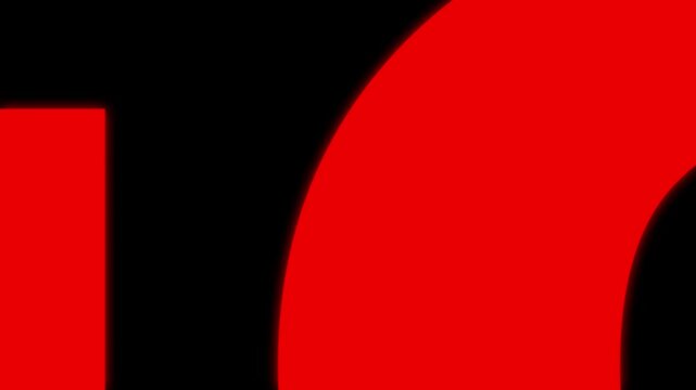 5 to 0 second modern countdown timer animation on black background. Five, Four, three ,two, One, GO! White Number Center With Double Thin Circular Stroke Smooth Rotating Animation Alpha Channel .