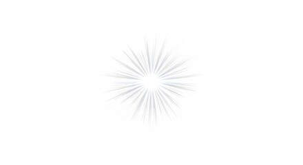 Obraz premium Minimalist starburst graphic element with soft light rays isolated on a high quality transparent background for creative digital designs