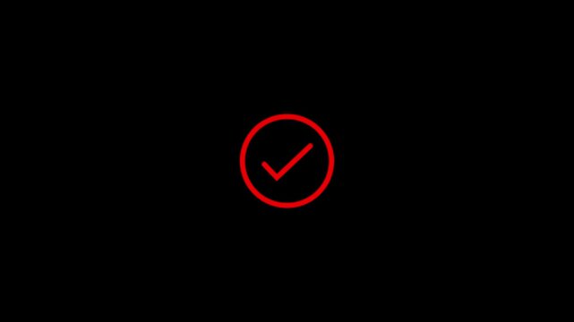 Minimal Circular Checkmark Success Animation Icon for Approval Confirmation Verification Completion Validation Correct Status User Interface and Digital Application Design