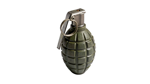 Classic metal hand grenade explosive weapon tactical defense army military hardware