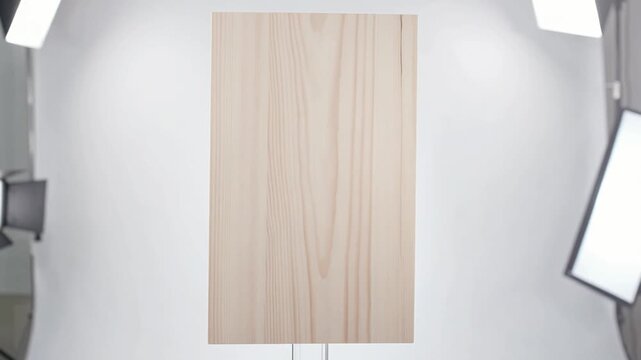 A single rectangular wooden board isolated on white background