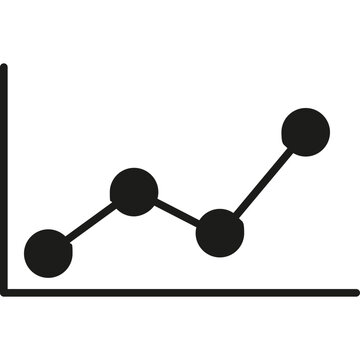 Increasing line graph with upward trend representing business growth and financial progress.