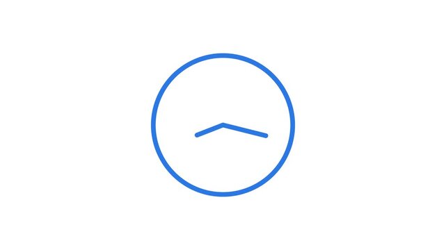 Minimalist Blue Circular Progress Arc Animation on White Background Loop