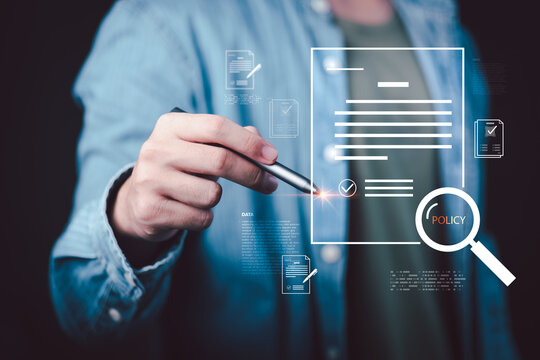Compliance officer manages AI governance, policy compliance, data governance, document verification, risk management, regulatory compliance, digital documentation, and business security.