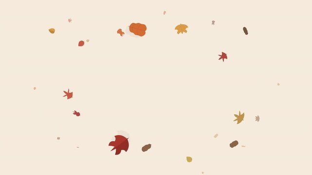 Warm autumn sale background with falling leaves and clean copy space