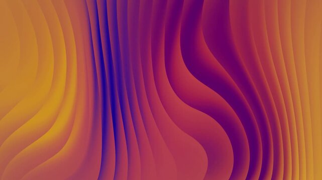 Abstract liquid fluid waves gradient orange and purple color motion background abstract surface smooth curves digital art dynamic movement flowing silk