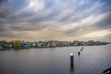 Obraz premium Zaandam is a town in the province of North Holland in the Netherlands. It is the main town in the municipality of Zaanstad..