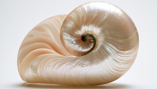 Nautilus Shell Spiral Macro Photography.