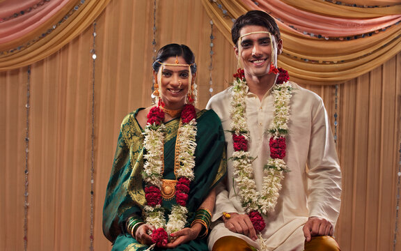 Just married Maharashtrian couple 