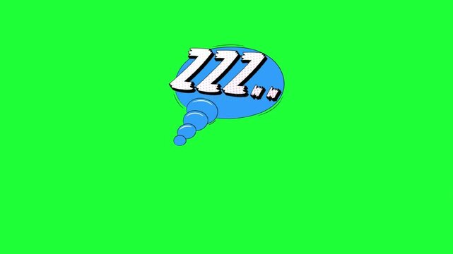 Zzz speech bubble comic style sleep sound... dream