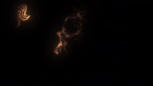 Golden Luxury &ldquo;Happy Wedding&rdquo; animated text with elegant typography	
