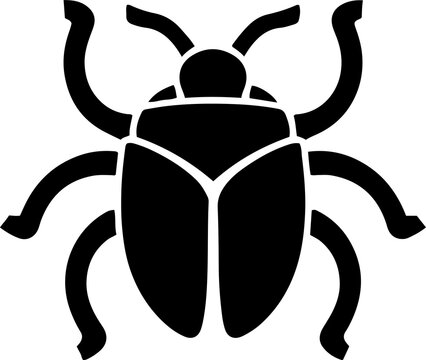 Bug or beetle insect pest icon vector design