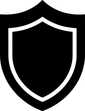 Double border shield security protection icon vector design