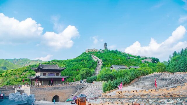 A sunny summer day at Yanmen Pass, Daixian County, Xinzhou City, Shanxi Province