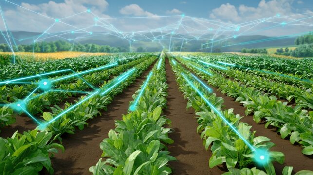 Smart Agriculture Technology with Digital Data in Green Fields