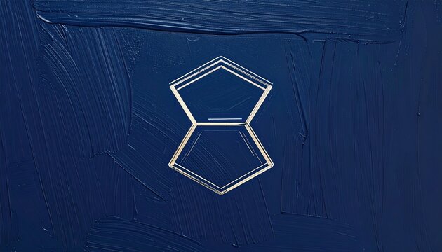 Abstract Geometric Wireframe Hexagon on Dark Background.