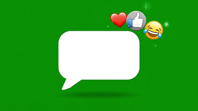 Comment Bubble Social Media Green Screen Animation