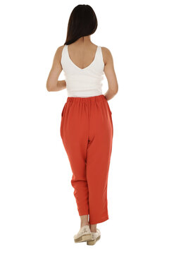 Fashion photoshoot in a studio with a white background for e-commerce