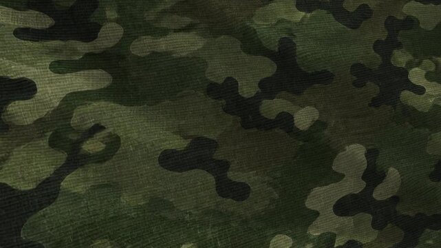 Military Camouflage Pattern Background Seamless Dark Olive Green Texture.
